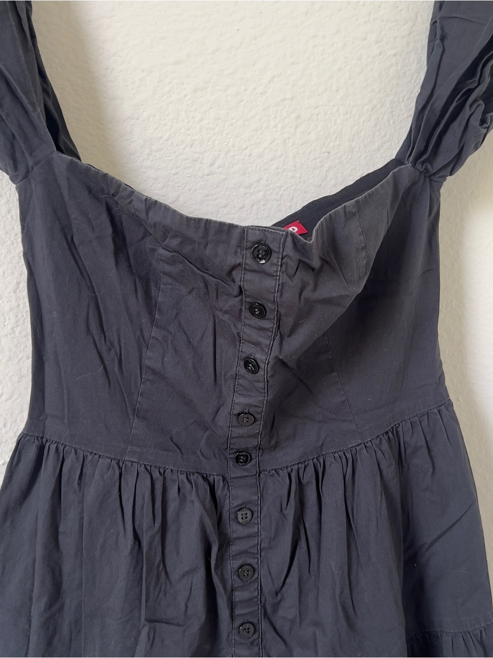 Staud Elio Off The Shoulder Dress in Black - Picture 6 of 8